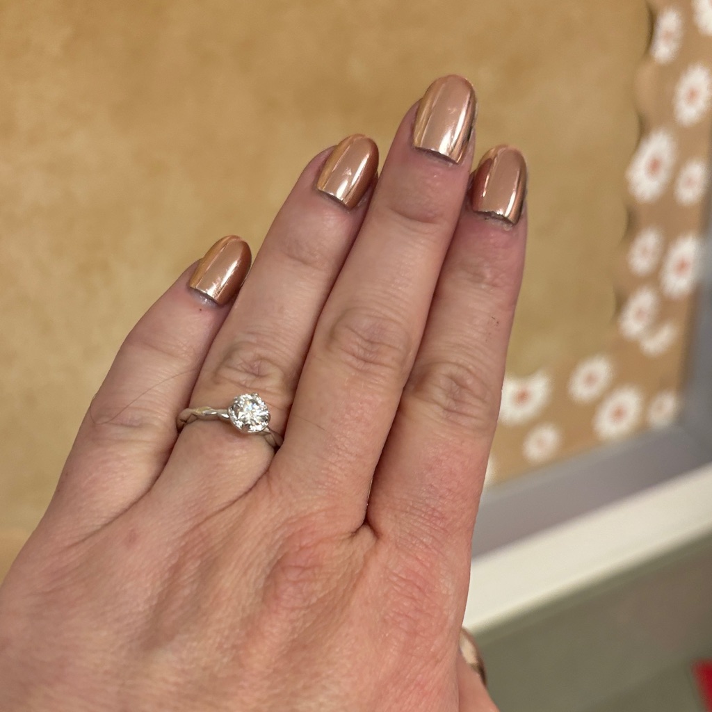 Nwt 265 Sterling  Moisonite Ring  Tests Same As Diamond Authentication